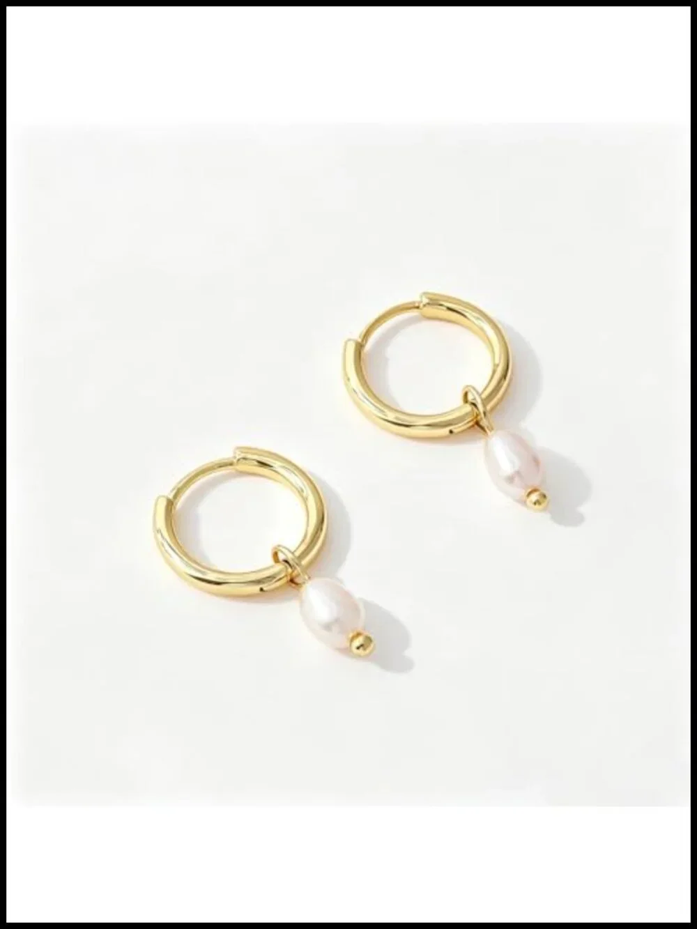 14K Gold Plated Hypoallergenic Dangle Earrings, Dainty Huggie Hoop Drop